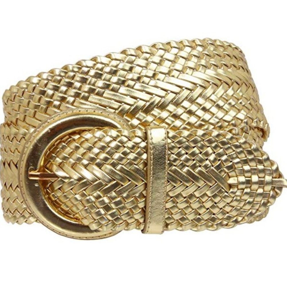 24 kt Gold Braided Metallic Woven Belt